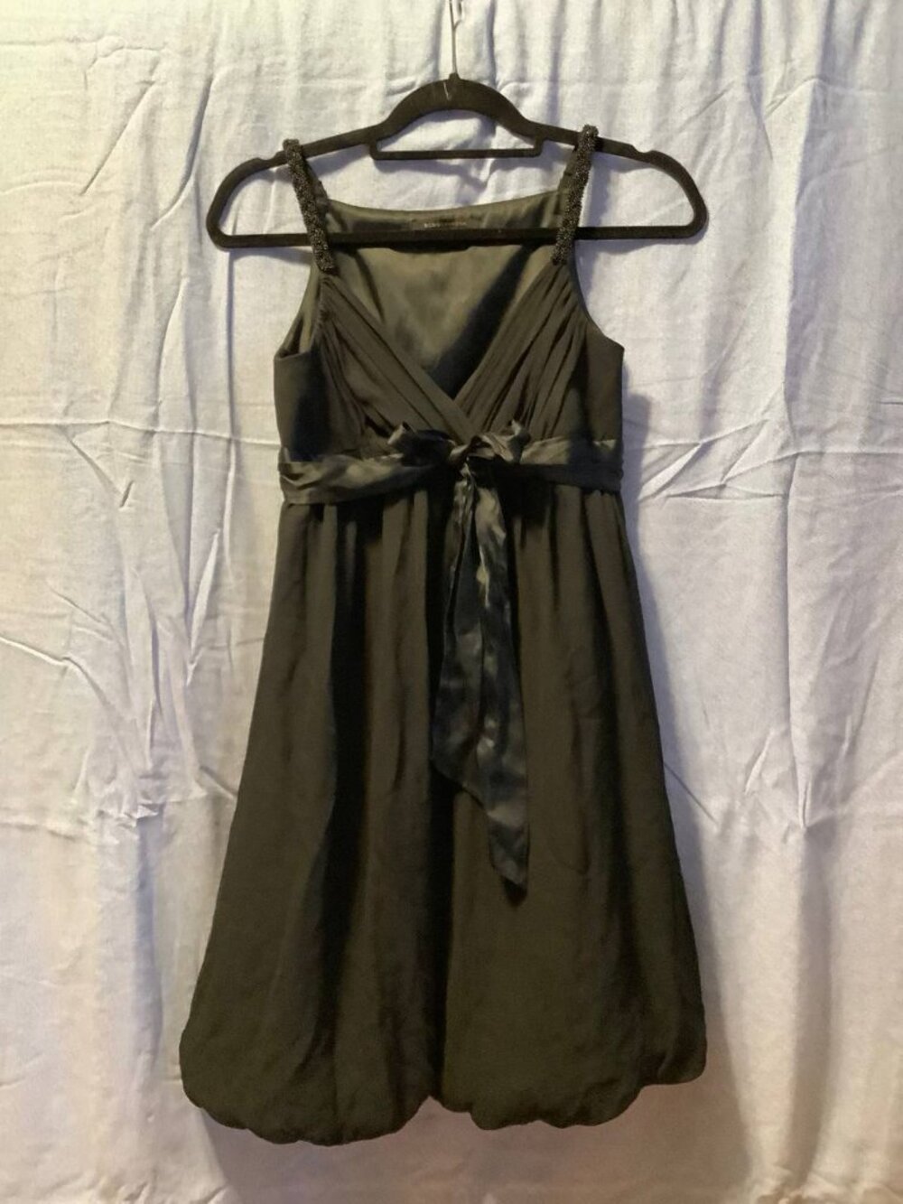 BCBGMaxAzria Black Dress with Beaded Straps